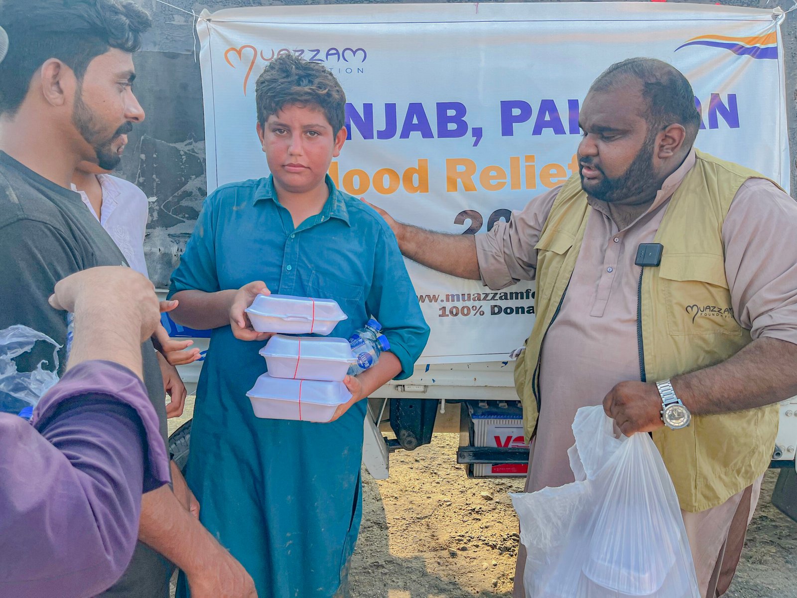 Food Distribution In Flood Area